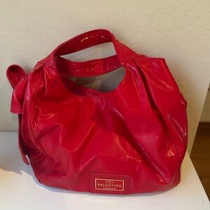 Valentino Garavani Vibrant Red Shoulder Hobo Bag